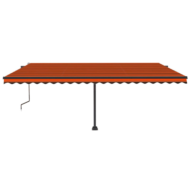 Afbeelding laden in galerijviewer, VidaXL Luifel automatisch met LED windsensor 500x300 cm oranje bruin
