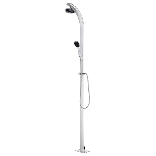 Vidaxl buitendouche met bruine basis 220 cm aluminium