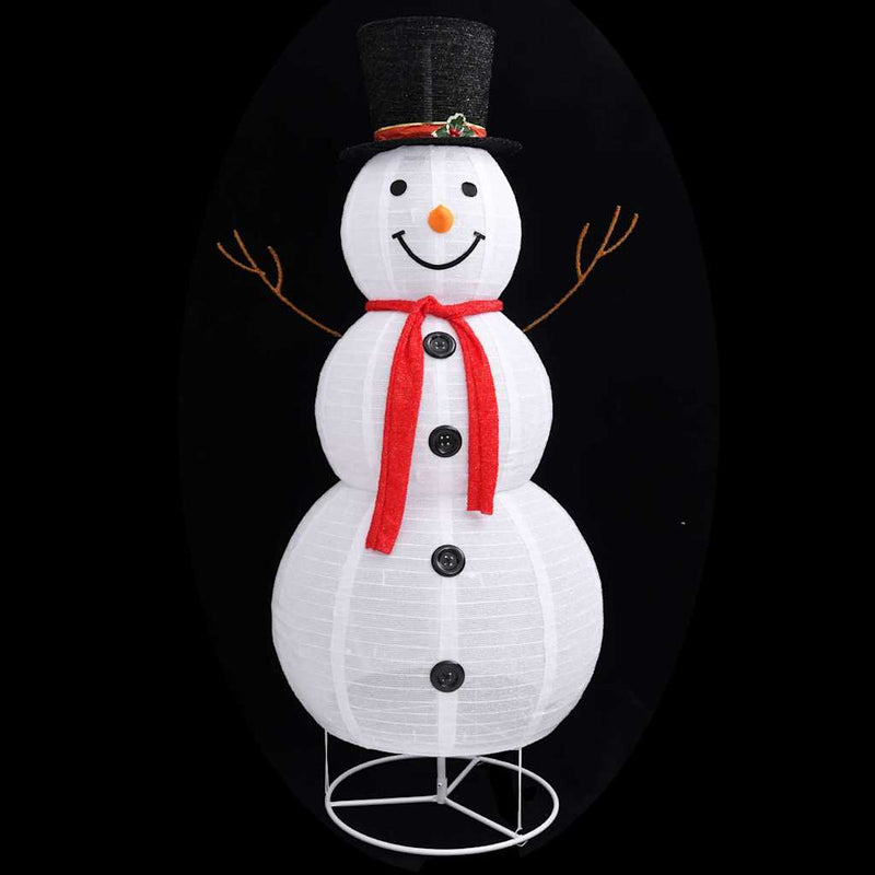 Afbeelding laden in galerijviewer, Vidaxl decoratieve sneeuwpop led 180 cm luxe stof
