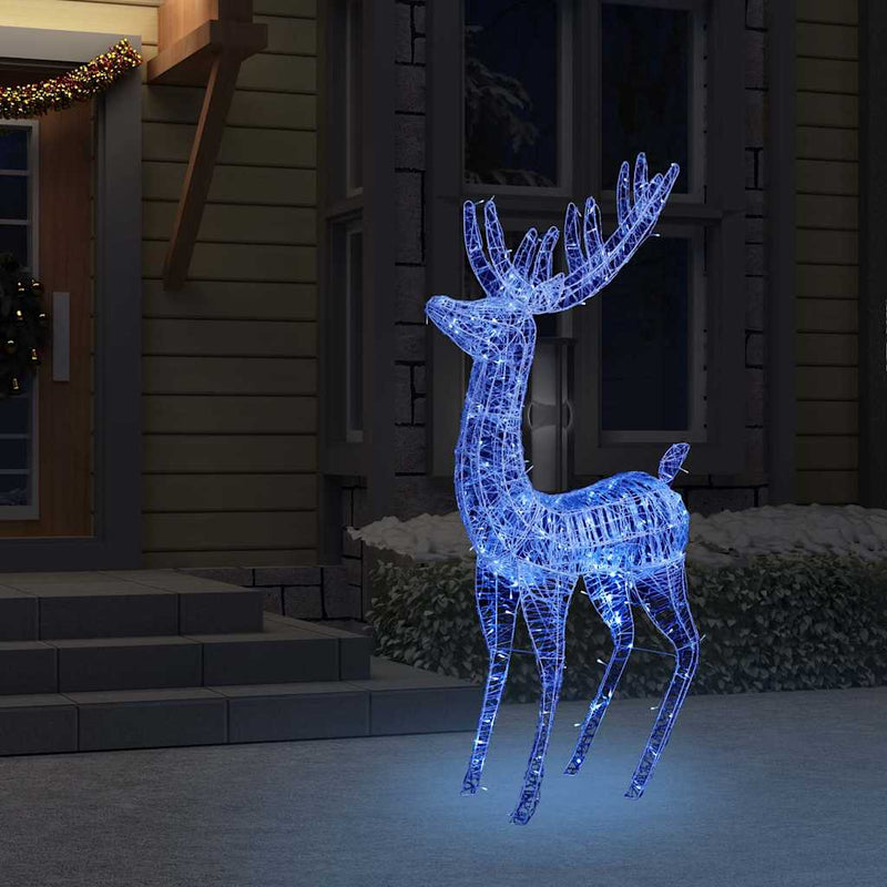 Afbeelding laden in galerijviewer, Vidaxl kerstdecoratie rendier 250 led's blauw 180 cm acryl
