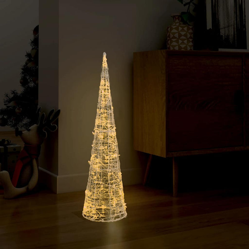 Afbeelding laden in galerijviewer, Vidaxl lichtkegel decoratief led warmwit 90 cm acryl
