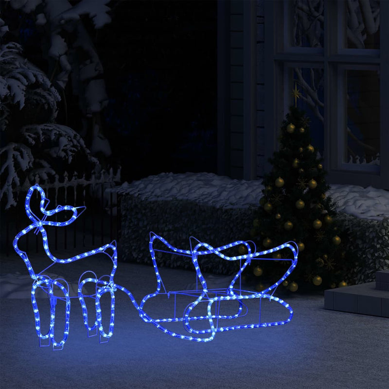 Afbeelding laden in galerijviewer, Vidaxl kerstdecoratie rendier en slee 252 led's
