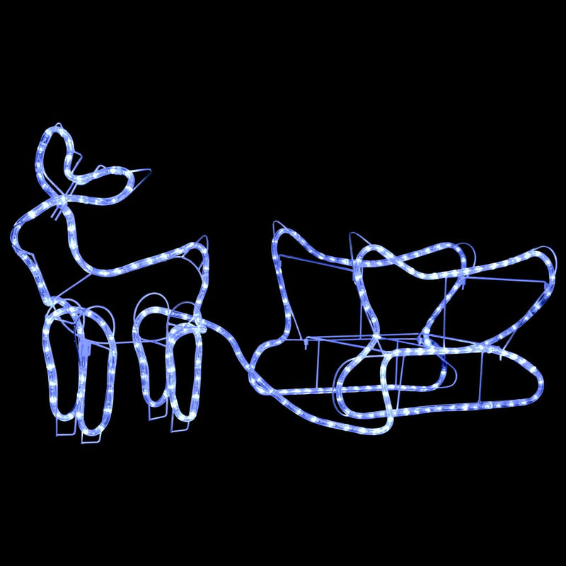 Afbeelding laden in galerijviewer, Vidaxl kerstdecoratie rendier en slee 252 led's
