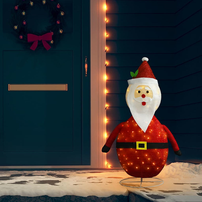 Afbeelding laden in galerijviewer, Vidaxl decoratieve kerstman led luxe stof 120 cm
