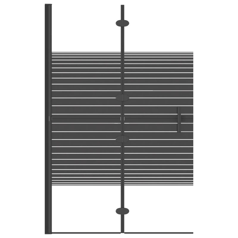 Afbeelding laden in galerijviewer, Vidaxl douchewand inklapbaar 80x140 cm zwart

