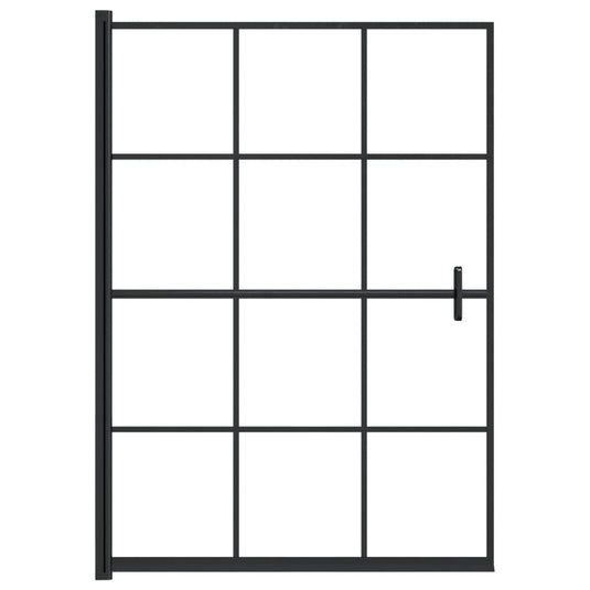 Vidaxl douchewand 100x140 cm esg zwart