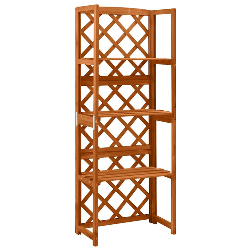 Afbeelding laden in galerijviewer, Vidaxl latwerk met schappen 55x30x140 cm massief vurenhout
