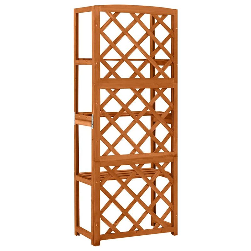 Afbeelding laden in galerijviewer, Vidaxl latwerk met schappen 55x30x140 cm massief vurenhout
