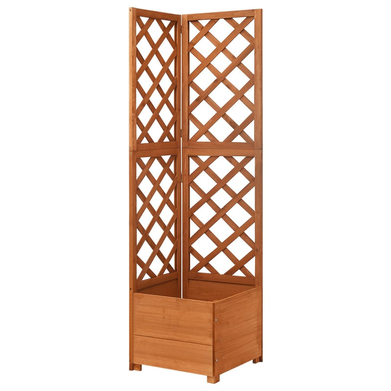 Afbeelding laden in galerijviewer, Vidaxl latwerkplantenbak hoekmodel 40x40x150 cm massief vurenhout

