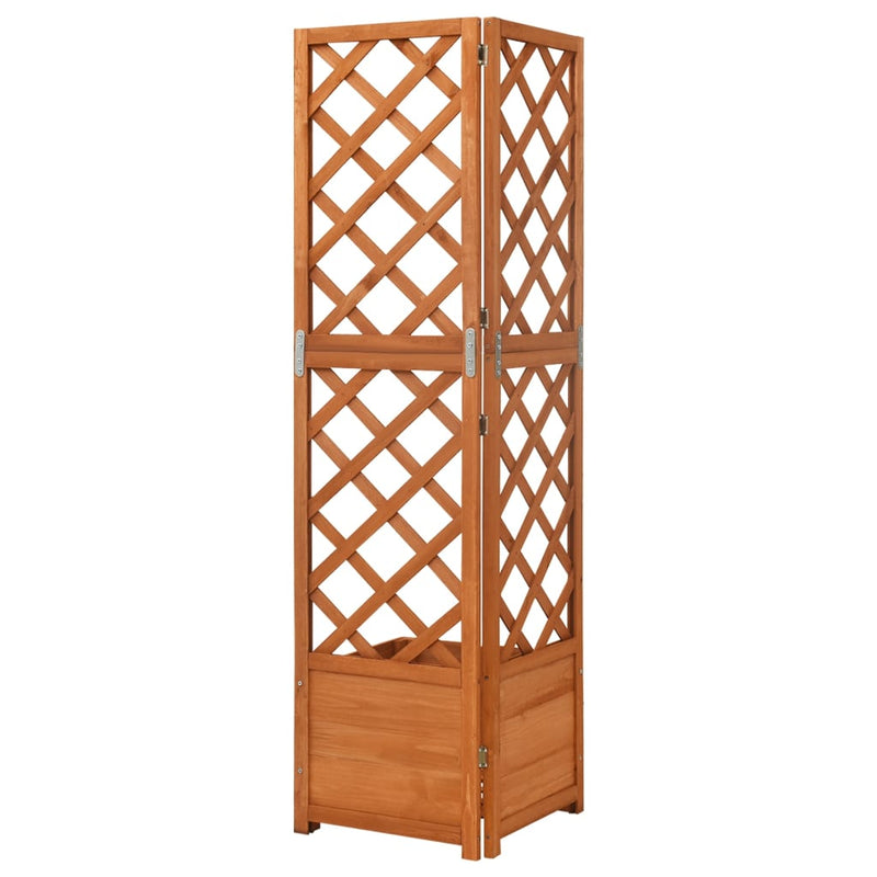 Afbeelding laden in galerijviewer, Vidaxl latwerkplantenbak hoekmodel 40x40x150 cm massief vurenhout
