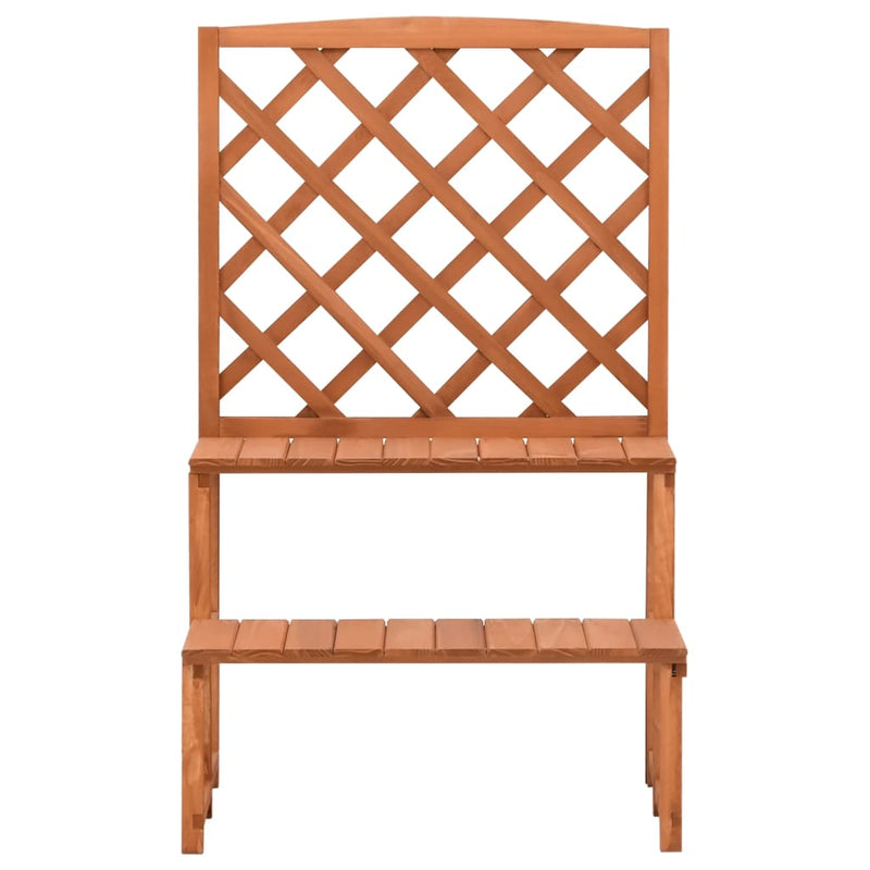 Afbeelding laden in galerijviewer, Vidaxl plantenrek met latwerk 70x42x115 cm massief vurenhout

