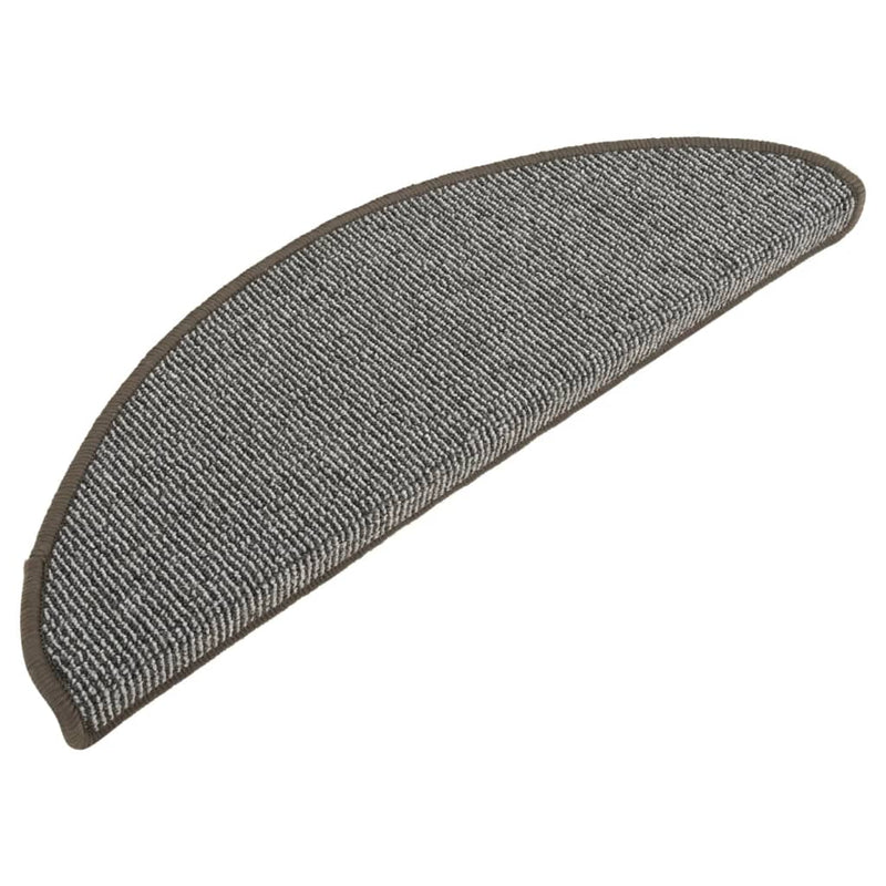 Afbeelding laden in galerijviewer, Vidaxl trapmatten 15 st 65x21x4 cm grijs halfrond groot
