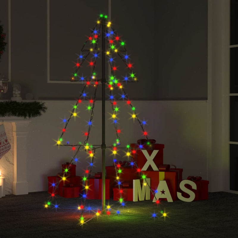 Afbeelding laden in galerijviewer, Vidaxl kegelkerstboom 160 led's binnen en buiten 78x120 cm

