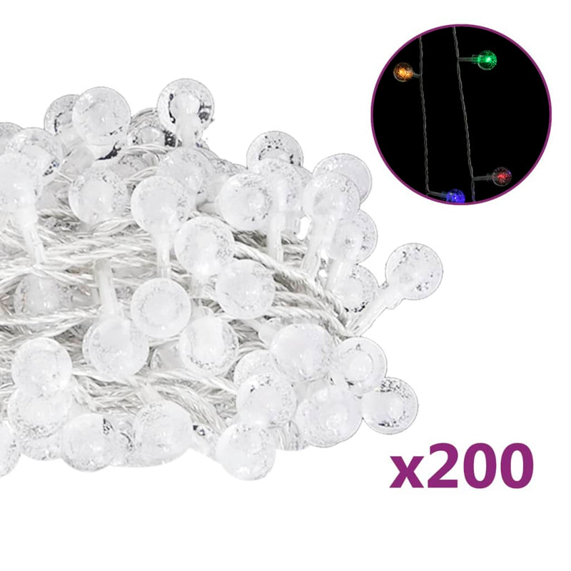 Afbeelding laden in galerijviewer, Vidaxl lichtsnoer met 200 led's 8 functies meerkleurig 20 m
