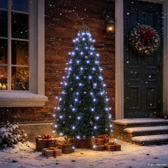 Vidaxl kerstboomverlichting met 150 led's blauw net 150 cm