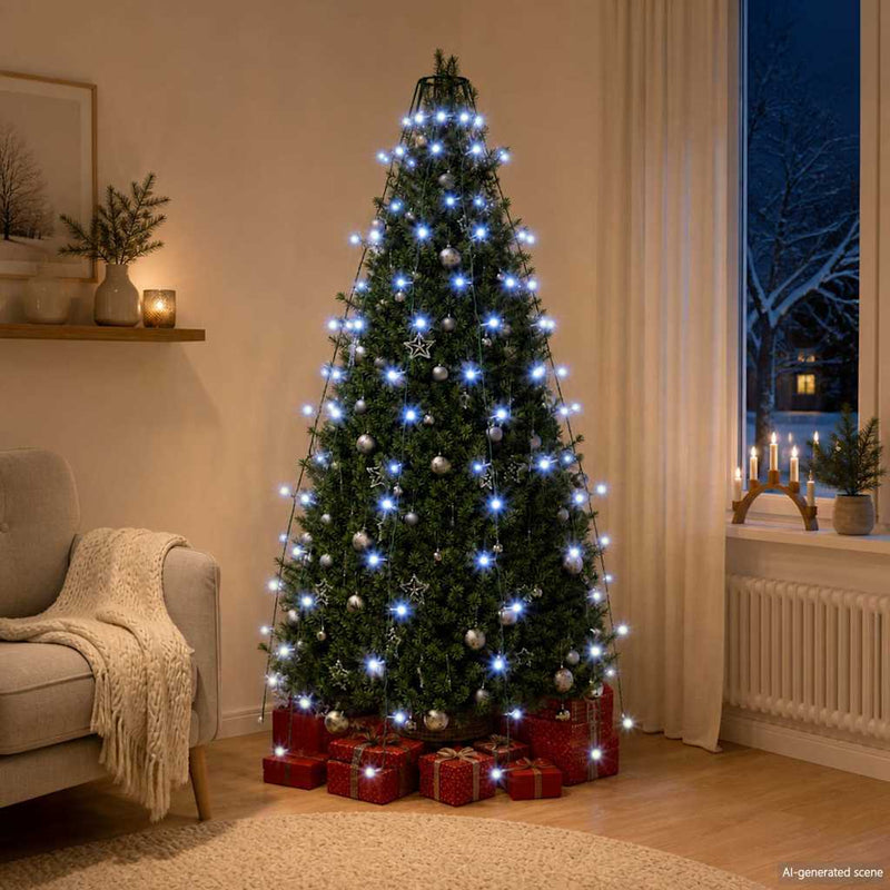 Afbeelding laden in galerijviewer, Vidaxl kerstboomverlichting met 150 led's blauw net 150 cm
