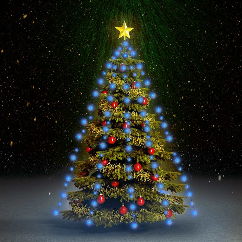 Afbeelding laden in galerijviewer, Vidaxl kerstboomverlichting met 210 led's blauw net 210 cm
