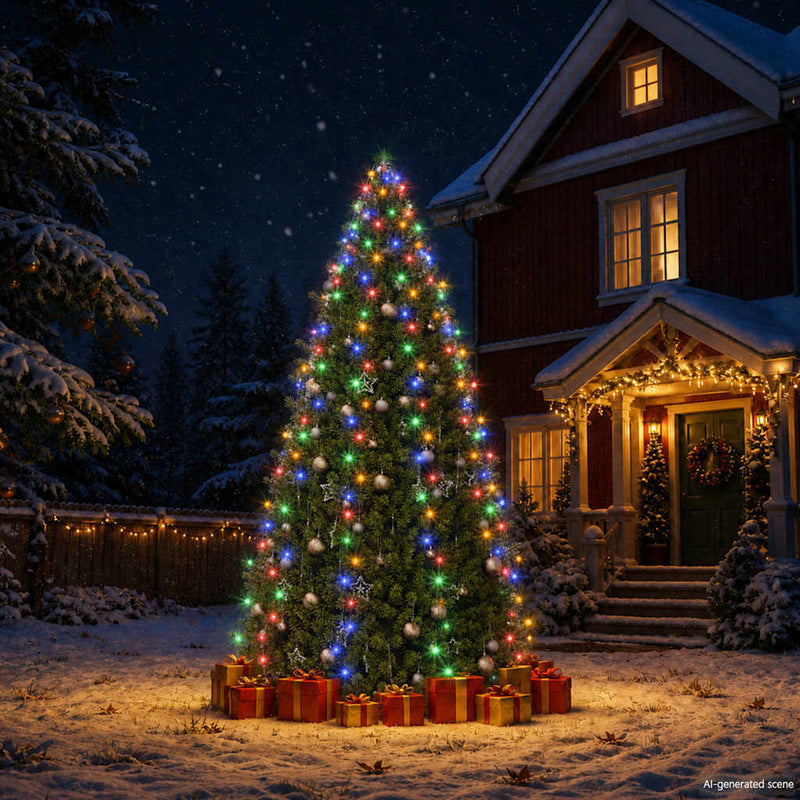 Afbeelding laden in galerijviewer, Vidaxl kerstboomverlichting met 300 led's meerkleurig net 300 cm
