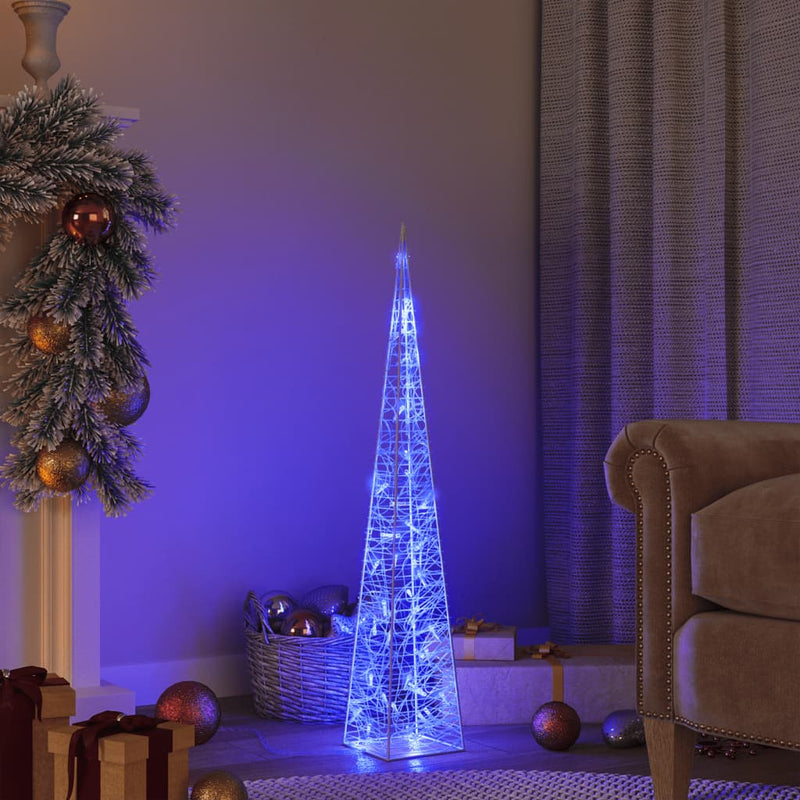 Afbeelding laden in galerijviewer, Vidaxl lichtkegel decoratief led 90 cm acryl blauw
