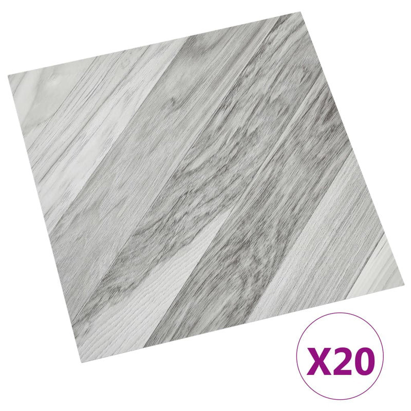 Afbeelding laden in galerijviewer, Vidaxl vloerplanken 20 st zelfklevend 1,86 m² pvc gestreept grijs
