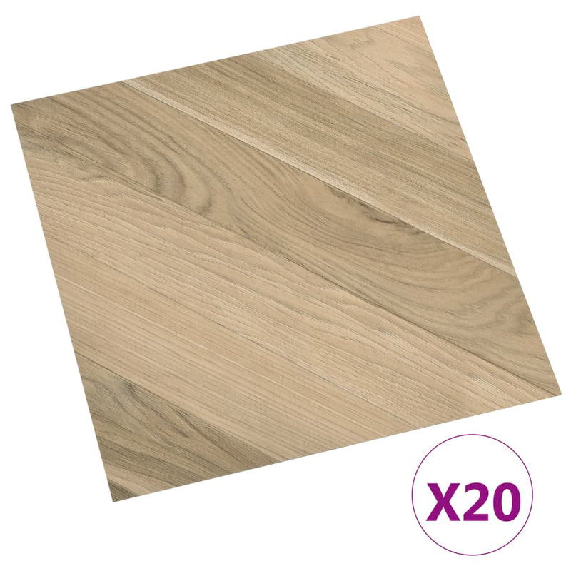 Afbeelding laden in galerijviewer, Vidaxl vloerplanken 20 st zelfklevend 1,86 m² pvc gestreept bruin
