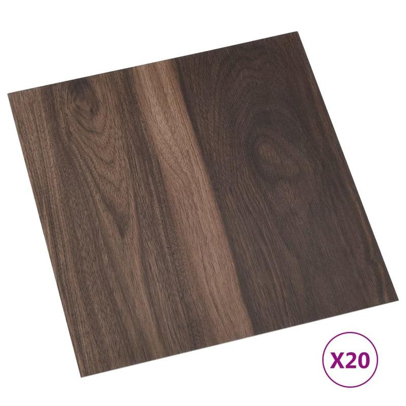 Afbeelding laden in galerijviewer, Vidaxl vloerplanken 20 st zelfklevend 1,86 m² pvc donkerbruin
