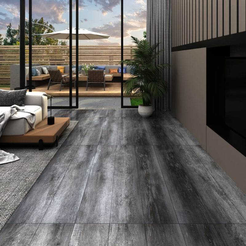 Afbeelding laden in galerijviewer, Vidaxl vloerplanken zelfklevend 5,21 m² 2 mm pvc glanzend grijs
