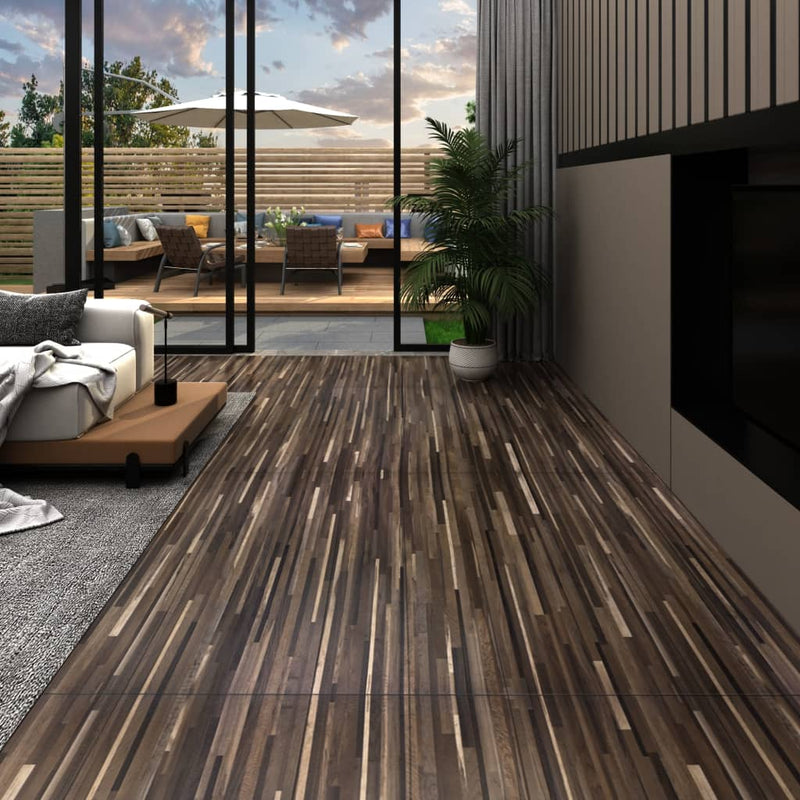 Afbeelding laden in galerijviewer, Vidaxl vloerplanken zelfklevend 5,21 m² 2 mm pvc gestreept bruin
