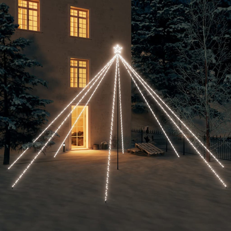 Afbeelding laden in galerijviewer, Vidaxl led-kerstboom binnen buiten 800 leds koud wit 5 m
