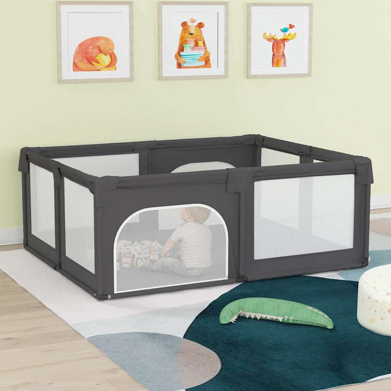 Afbeelding laden in galerijviewer, Vidaxl babybox met 2 deuren oxford stof donkergrijs

