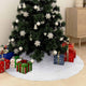 Vidaxl kerstboomrok wit 150 cm imitatiebont