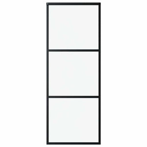 Vidaxl schuifdeur 3-panelen 76x205 cm esg-glas en aluminium zwart