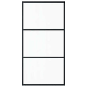 Vidaxl schuifdeur 102x205 cm esg-glas en aluminium zwart