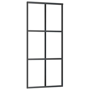 Vidaxl schuifdeur 90x205 cm esg-glas en aluminium zwart