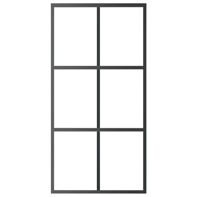 Afbeelding laden in galerijviewer, Vidaxl schuifdeur 102x205 cm esg-glas en aluminium zwart
