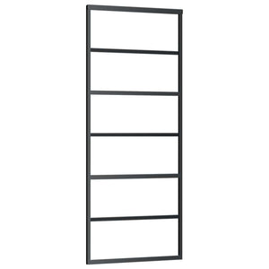 Vidaxl schuifdeur 76x205 cm esg-glas en aluminium zwart