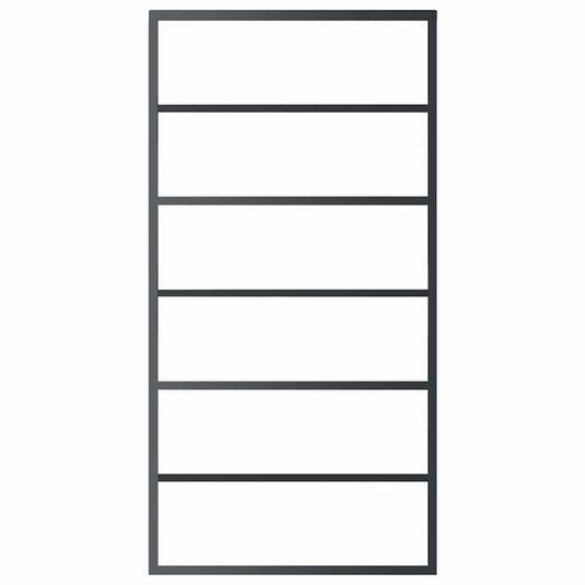 Vidaxl schuifdeur 102x205 cm esg-glas en aluminium zwart