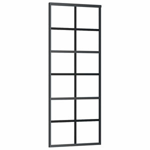 Vidaxl schuifdeur 76x205 cm esg-glas en aluminium zwart