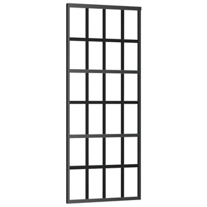 Vidaxl schuifdeur 76x205 cm esg-glas en aluminium zwart