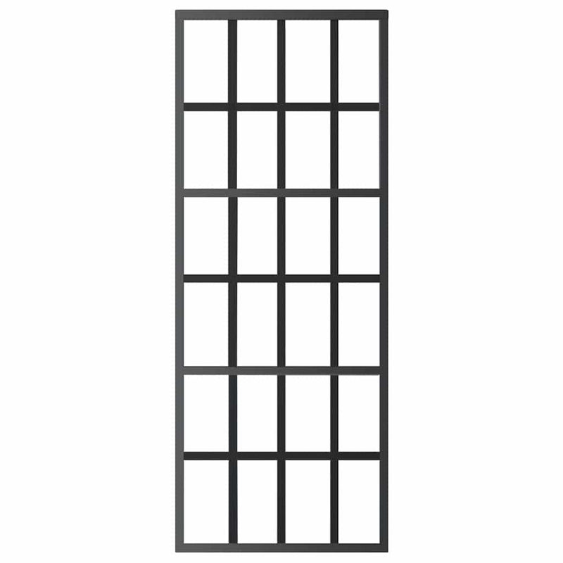Afbeelding laden in galerijviewer, Vidaxl schuifdeur 76x205 cm esg-glas en aluminium zwart
