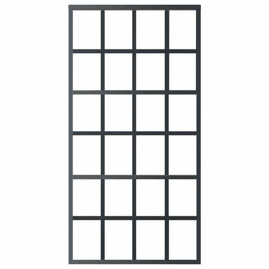 Vidaxl schuifdeur 102x205 cm esg-glas en aluminium zwart