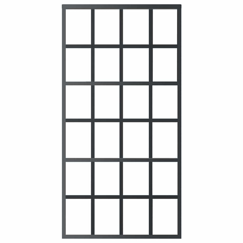 Afbeelding laden in galerijviewer, Vidaxl schuifdeur 102x205 cm esg-glas en aluminium zwart
