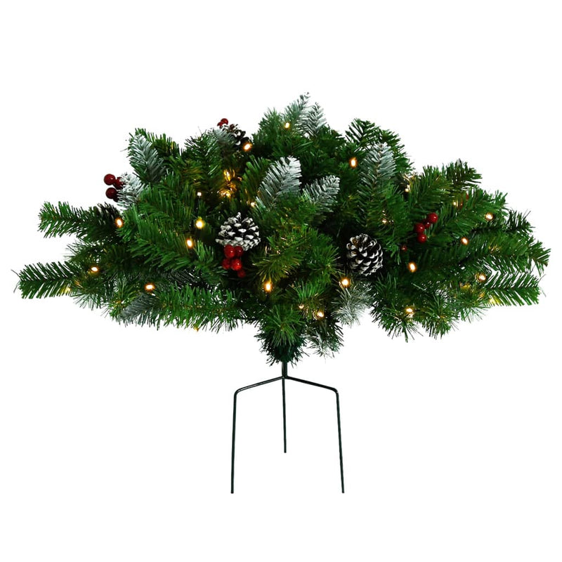 Afbeelding laden in galerijviewer, Vidaxl kerstdecoratie met verlichting 40 cm pvc groen
