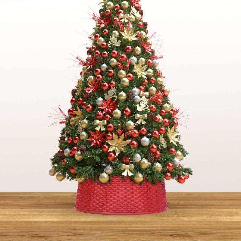 Afbeelding laden in galerijviewer, VidaXL Kerstboomrok Ø54x19,5 cm rood
