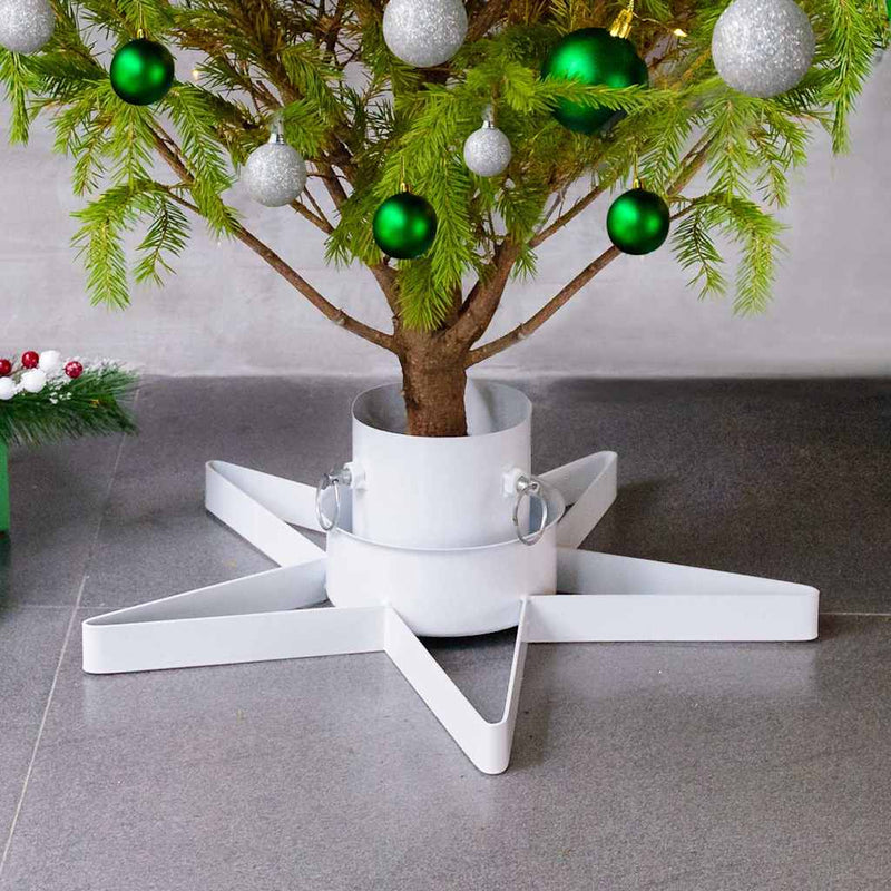 Afbeelding laden in galerijviewer, Vidaxl kerstboomstandaard 47x47x13,5 cm wit
