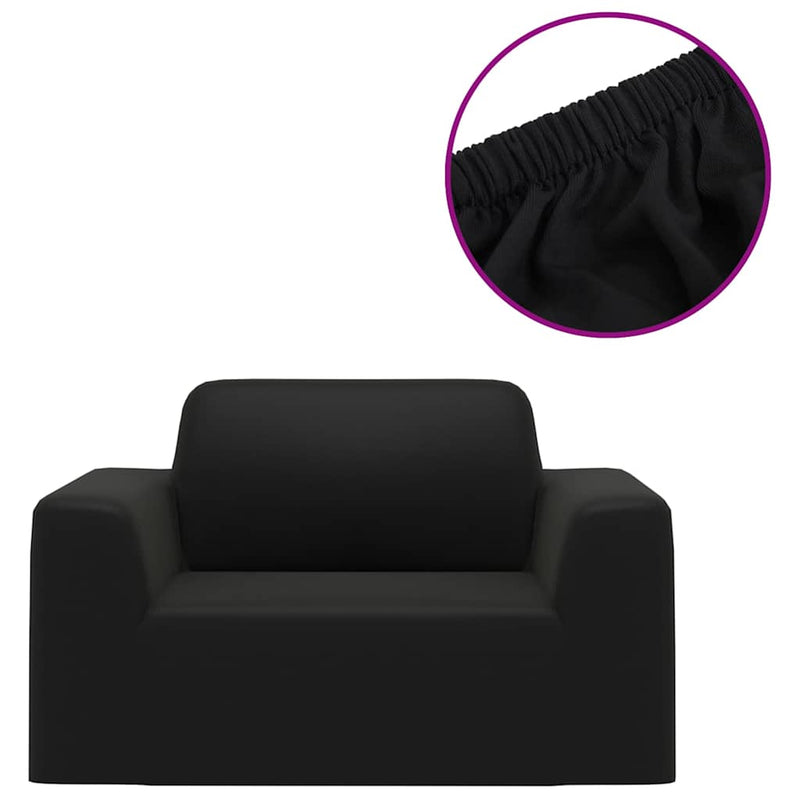 Afbeelding laden in galerijviewer, Vidaxl bankhoes stretch polyester jersey zwart
