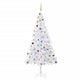 Vidaxl kunstkerstboom met verlichting en kerstballen 910 takken 210 cm
