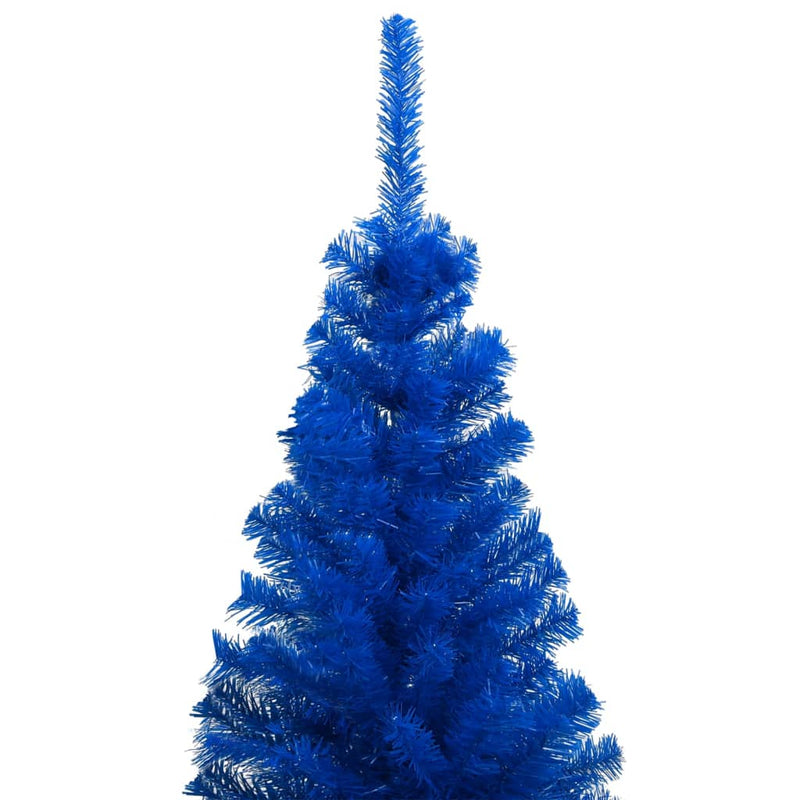 Afbeelding laden in galerijviewer, VidaXL Kunstkerstboom met verlichting en kerstballen 120 cm PVC blauw
