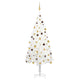 Vidaxl kunstkerstboom met verlichting en kerstballen 240 cm wit