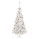 VidaXL Kunstkerstboom met verlichting en kerstballen L 240 cm wit